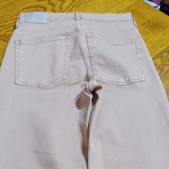 EVERLANE 25 SHORT Jeans Womens DENIM Pants New PINK PEACH WAY HIGH SLIM - Picture 9 of 9